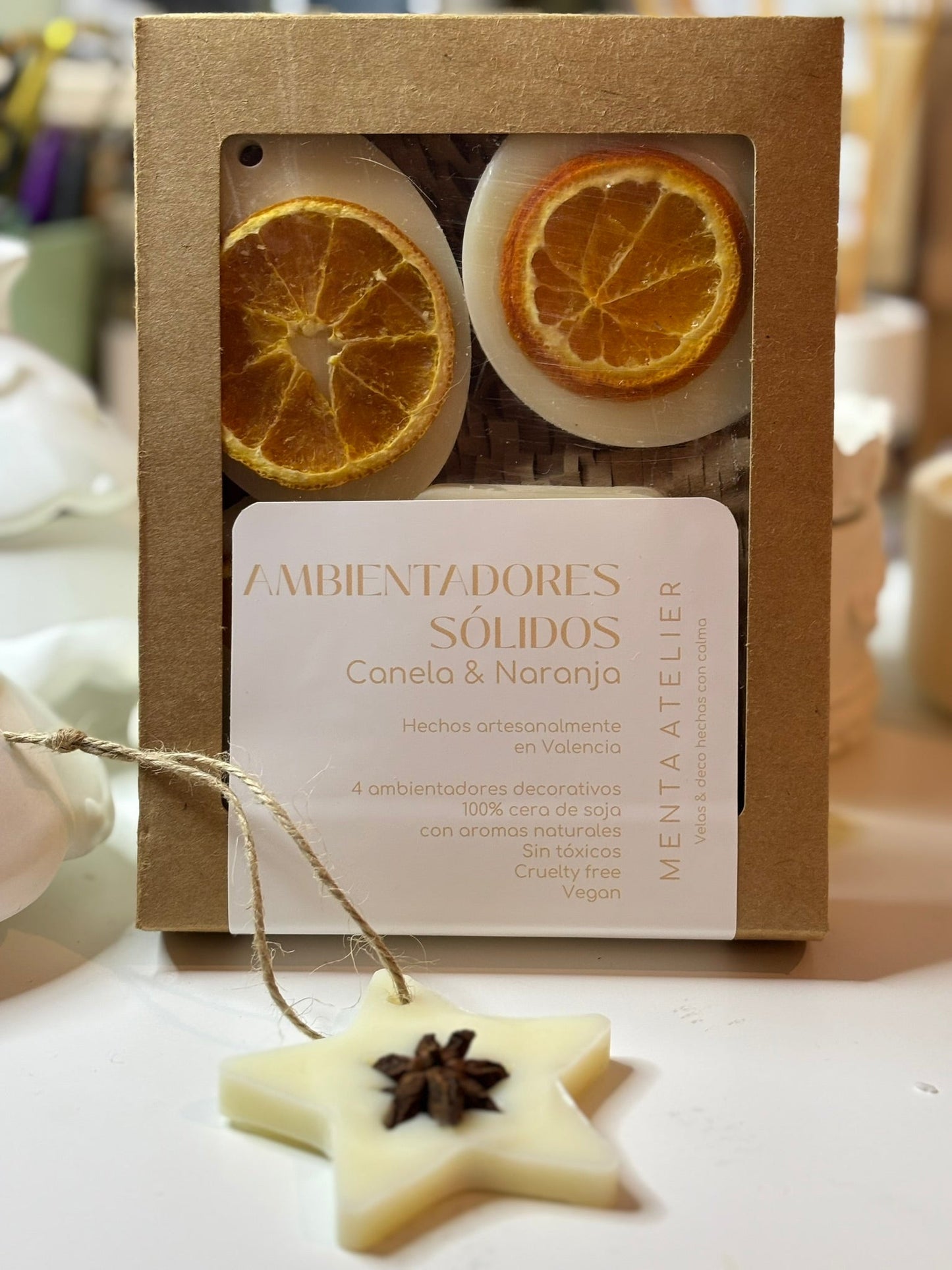 Caja de ambientadores sólidos decorados - Menta Atelier