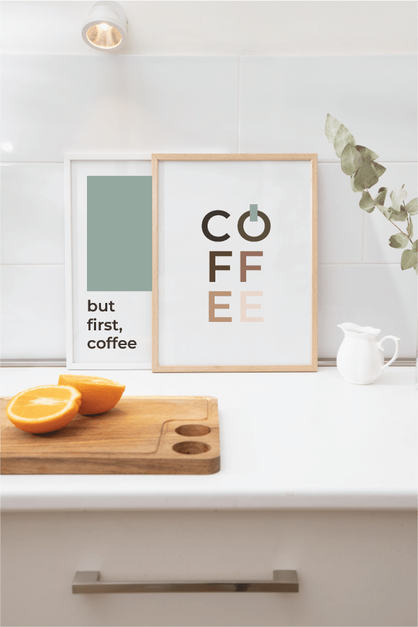 Lámina imprimible "First Coffee" - Menta Atelier