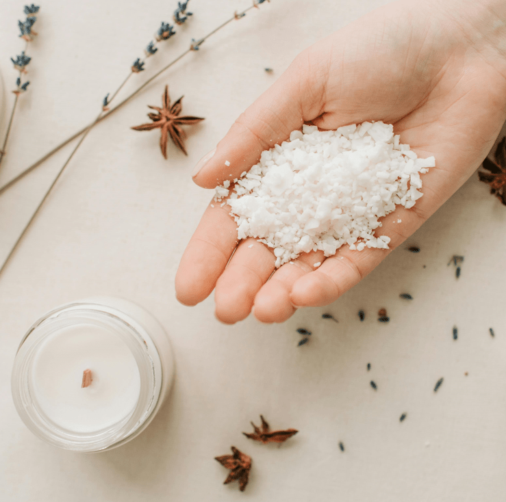 Cera de soja para hacer velas en molde y wax melts - Menta Atelier