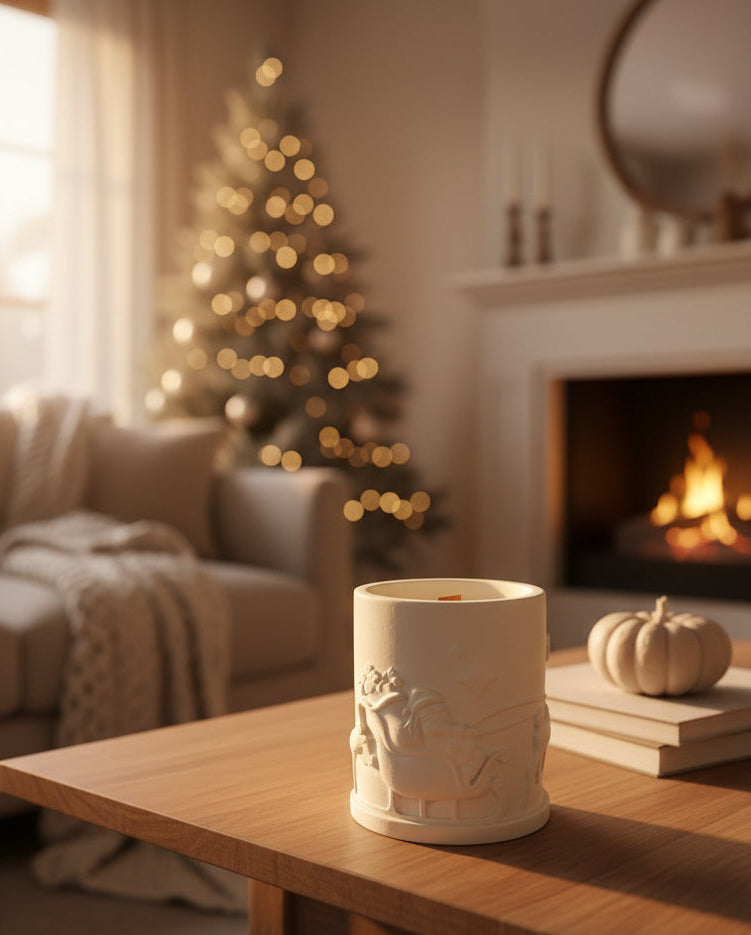 Cuenco de Navidad con vela - Menta Atelier