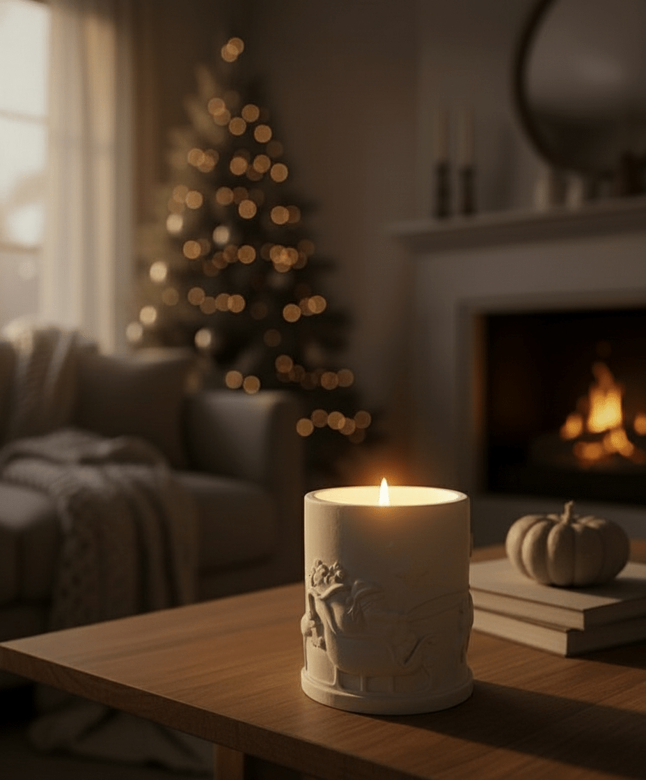 Cuenco de Navidad con vela - Menta Atelier