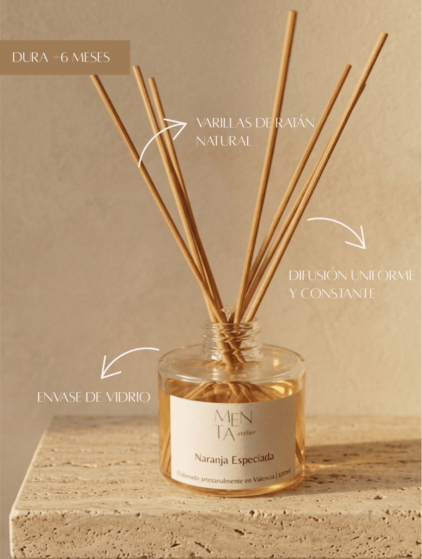 Difusor de aroma Mikado - Menta Atelier