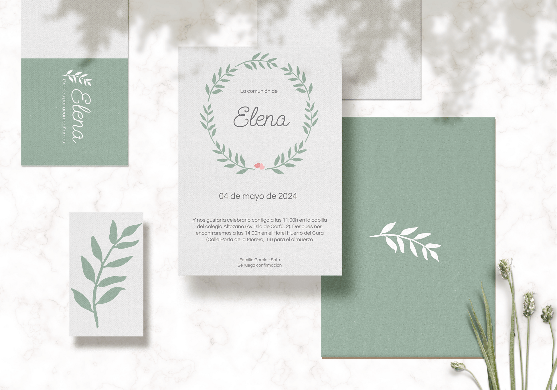 Invitación botánica - Menta Atelier