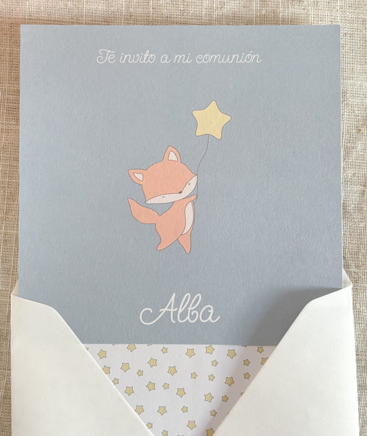 Invitación Fox - Menta Atelier