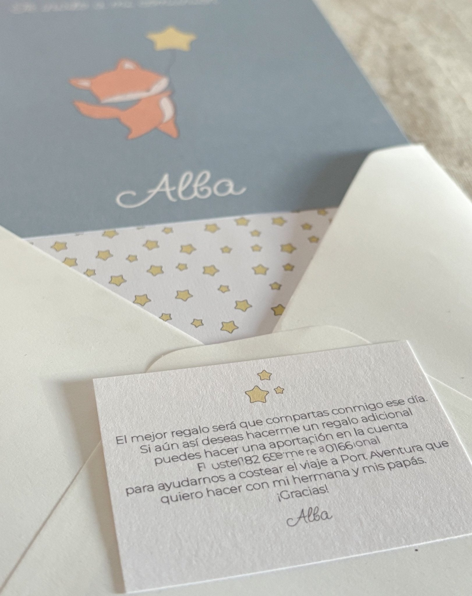 Invitación Fox - Menta Atelier