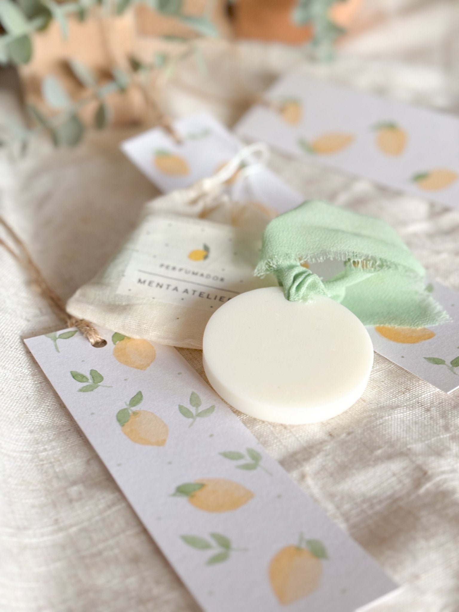Marcapáginas acuarela Limones - Menta Atelier