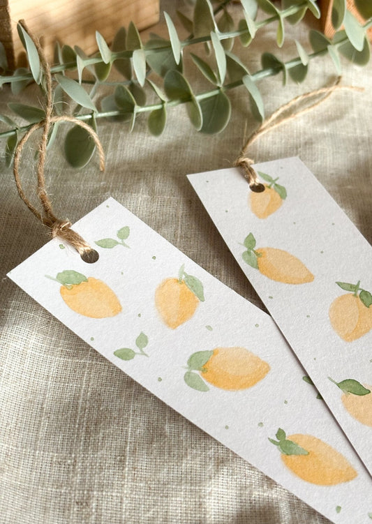 Marcapáginas acuarela Limones - Menta Atelier