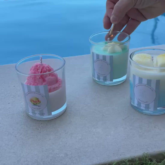Colección velas artesanales de verano