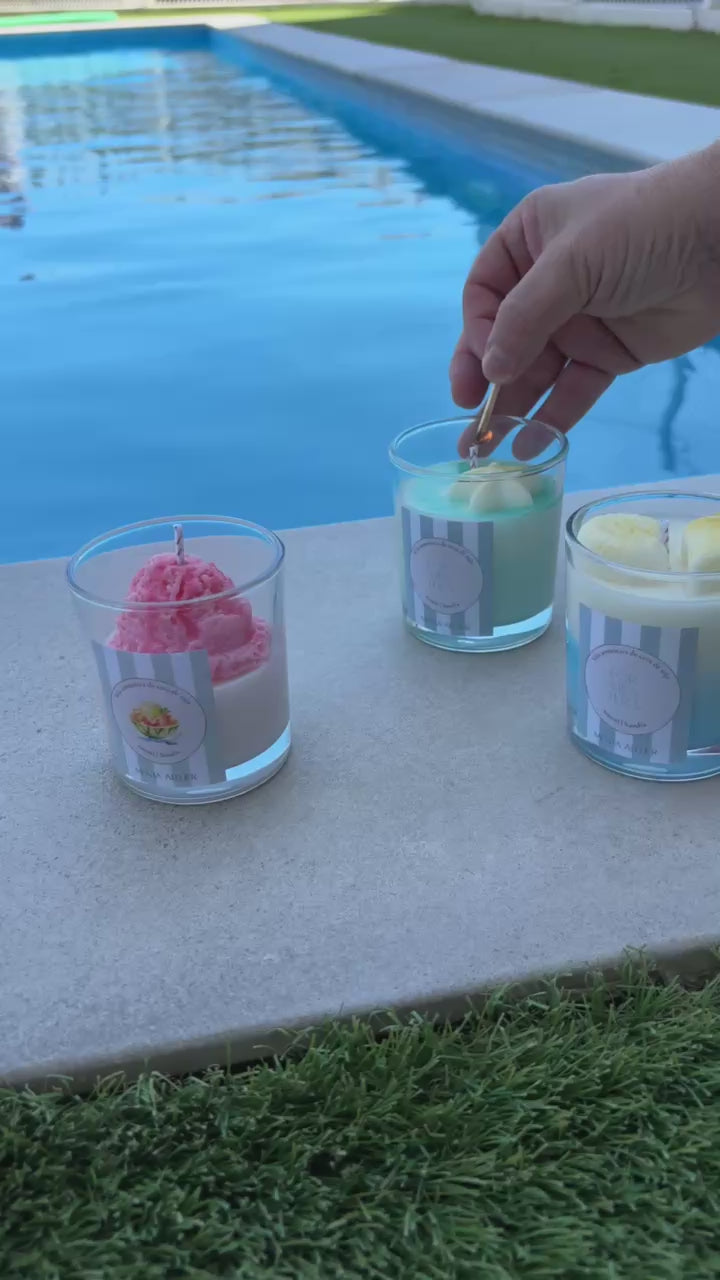 Colección velas artesanales de verano