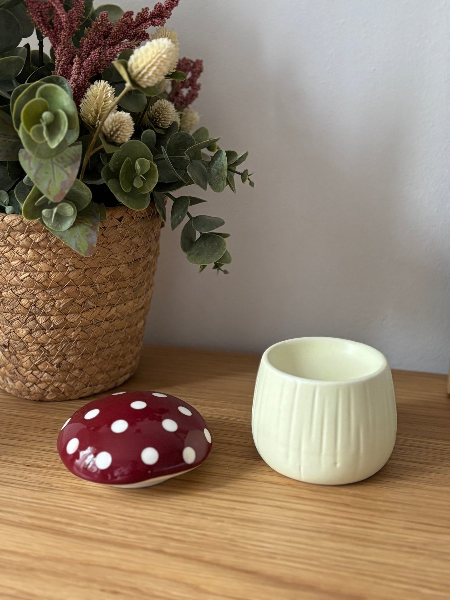 Quemador de cera en forma de seta roja Toad de Menta Atelier