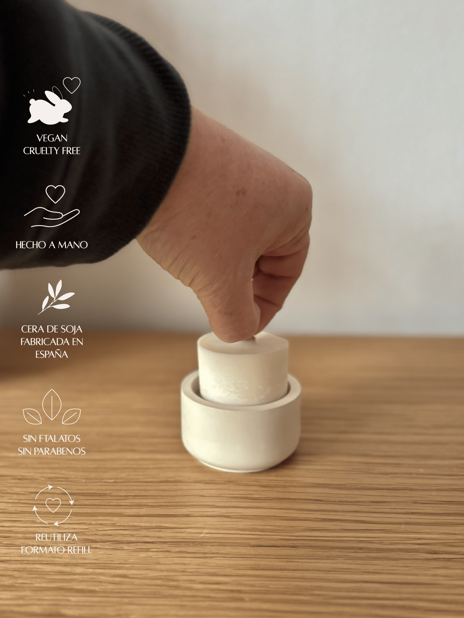 Refill vela mini calm - Menta Atelier
