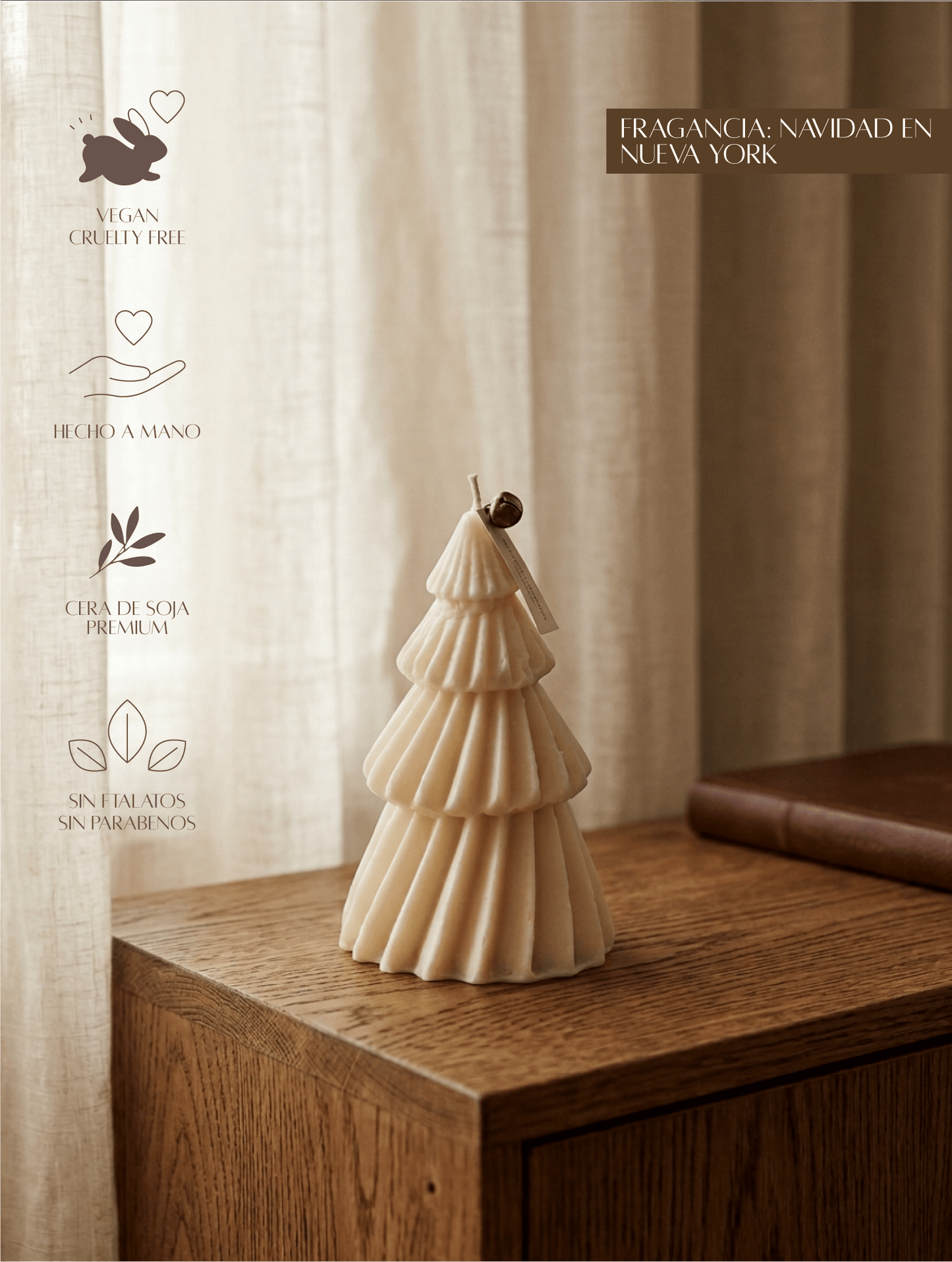 Vela Árbol de Navidad Wavy - Menta Atelier