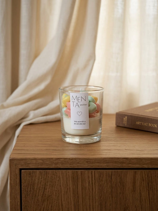 Vela Aromática Corazones - Menta Atelier