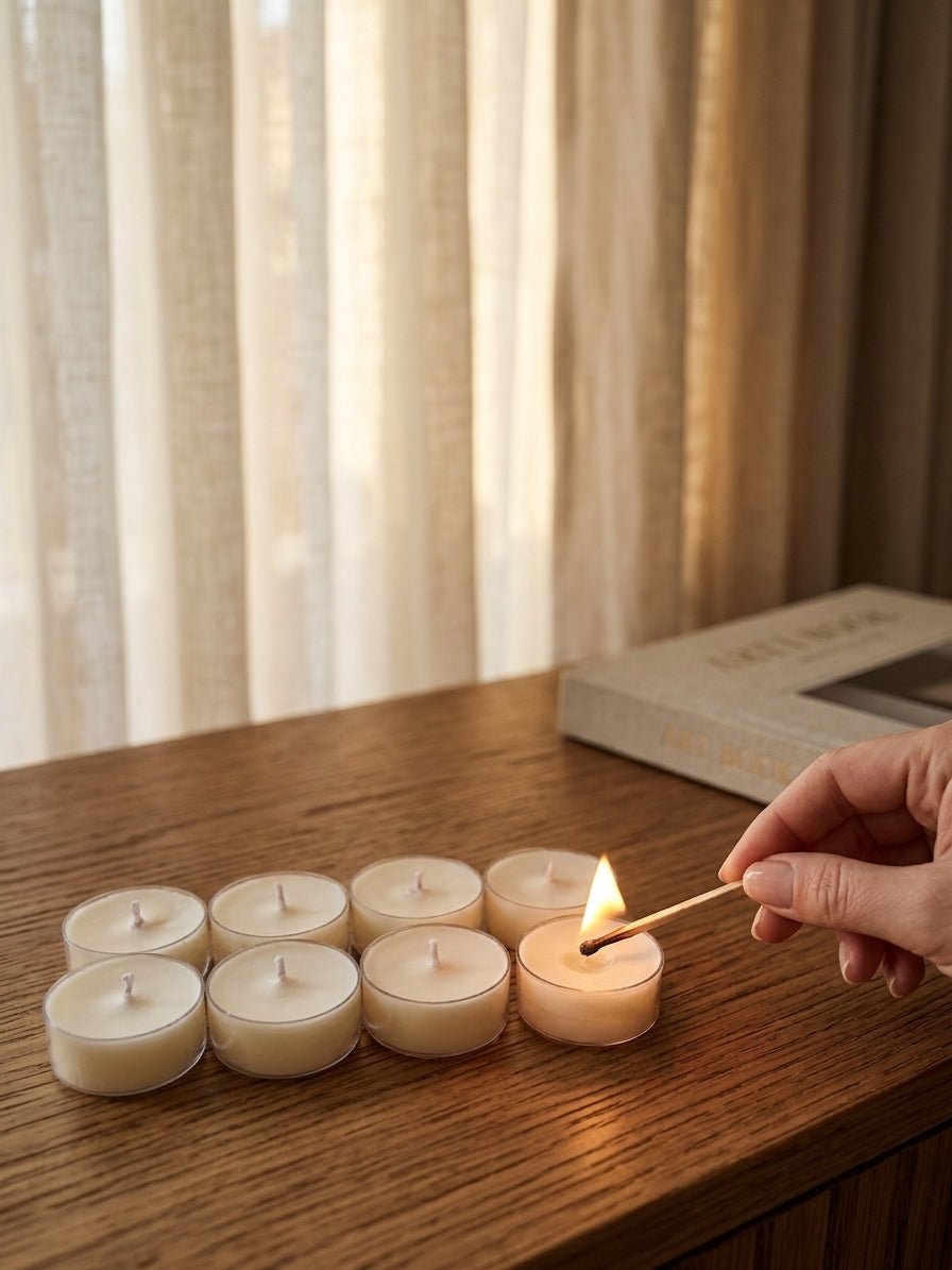 Velas de té sin fragancia - Menta Atelier