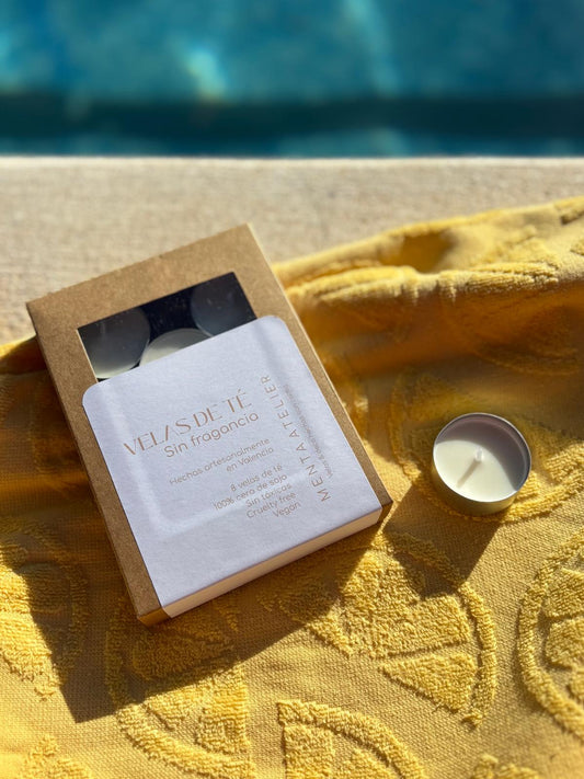 Velas de té sin fragancia - Menta Atelier