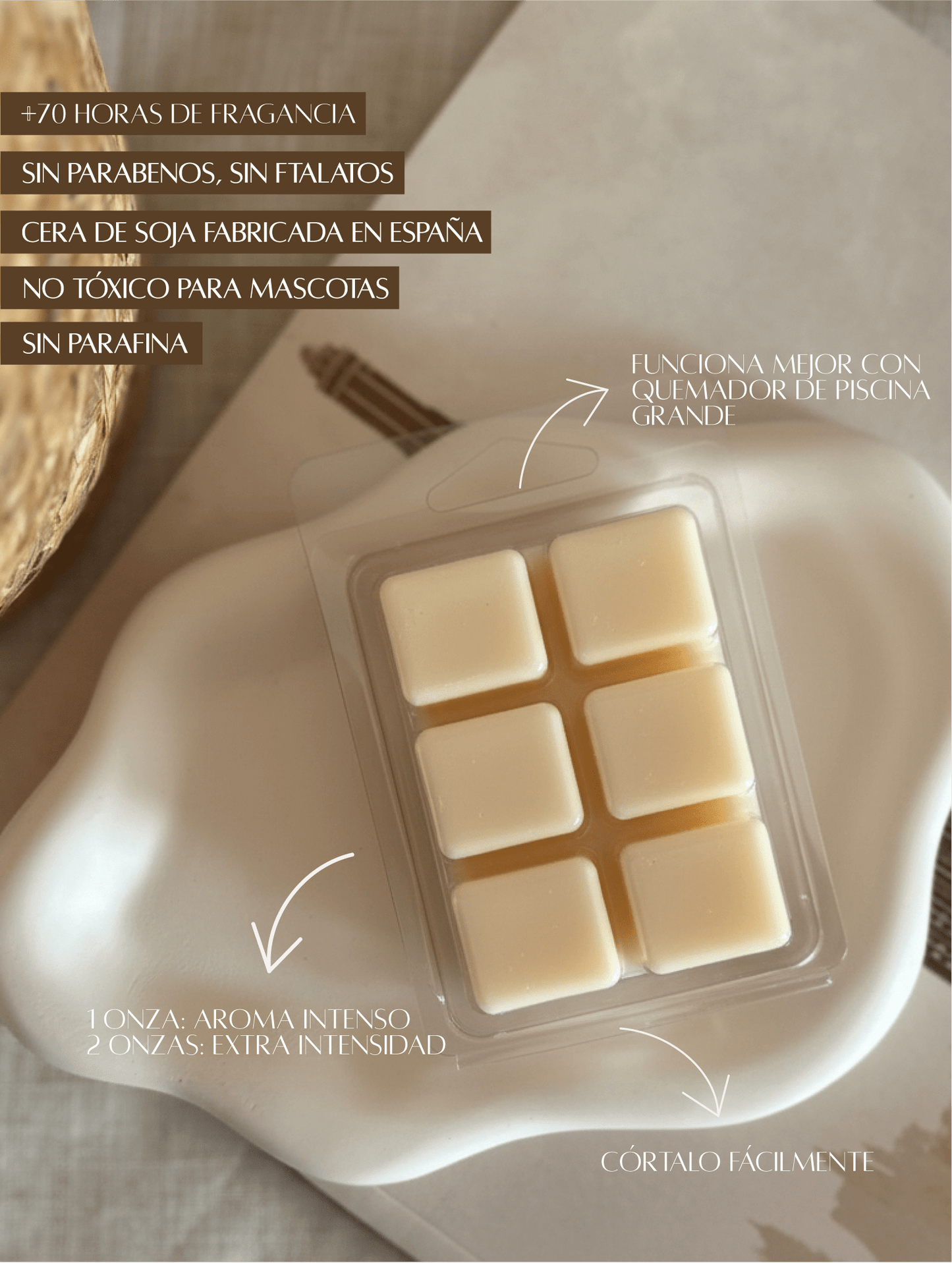 Wax Melts Amai | Batido de fresa, nata montada y crema de leche - Menta Atelier