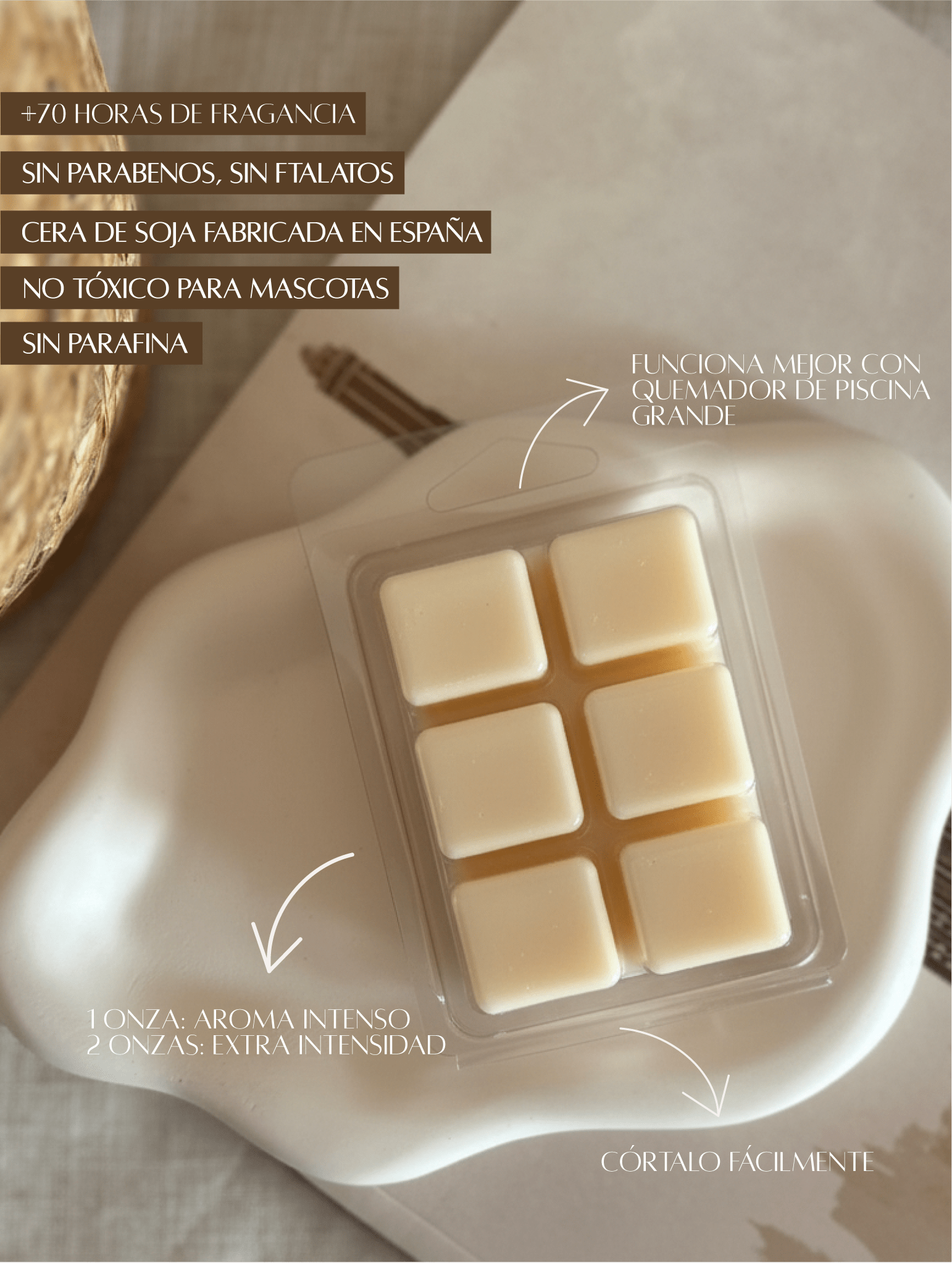 Wax Melts Amai | Batido de fresa, nata montada y crema de leche - Menta Atelier