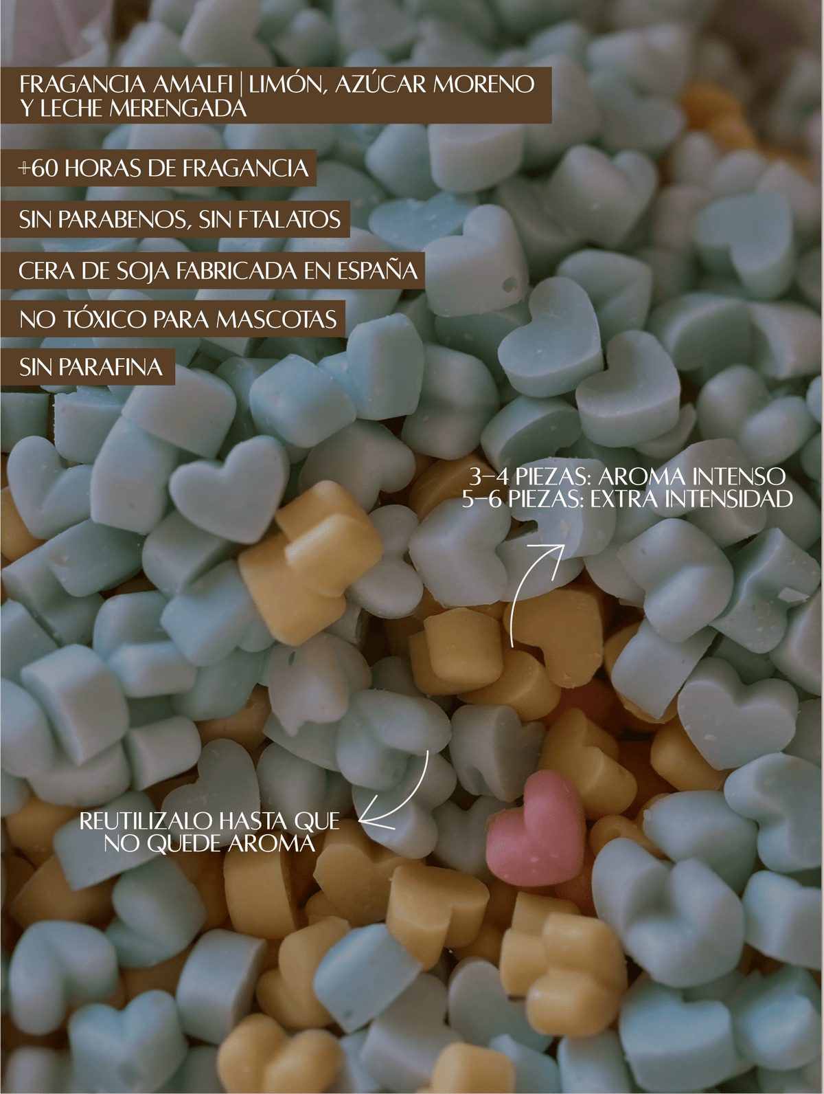 Wax melts Amalfi | Limón, azúcar moreno y leche merengada - Menta Atelier